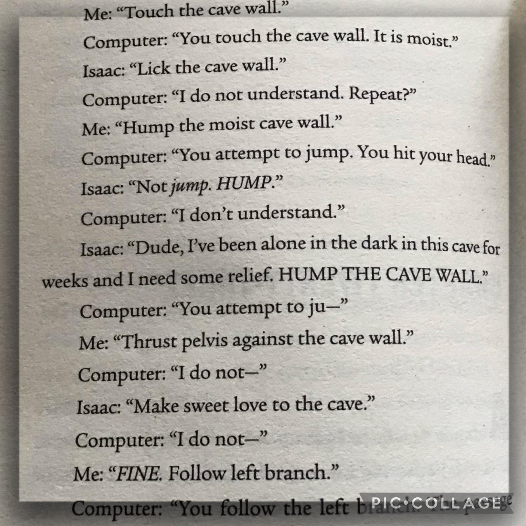 >TAP<
05/09/23
Just finished reading ‘The Fault In Our Stars’
This page was the only page that made me laugh after Augustus died. 
I was literally a waterfall reading the last page 😢 