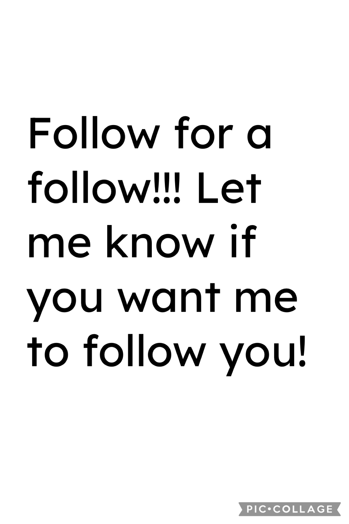 Follow for a follow!