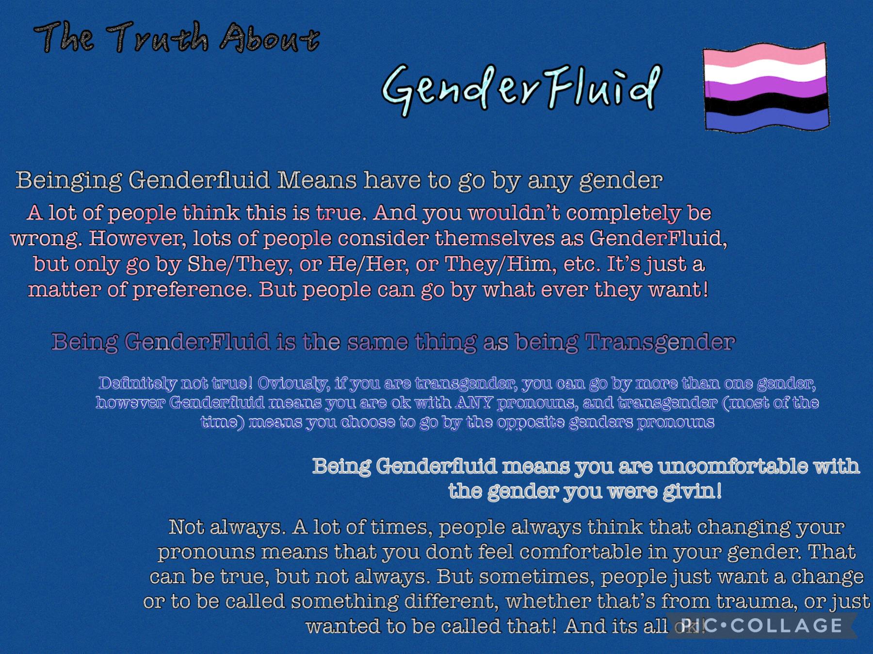 The truth on Genderfluid 
