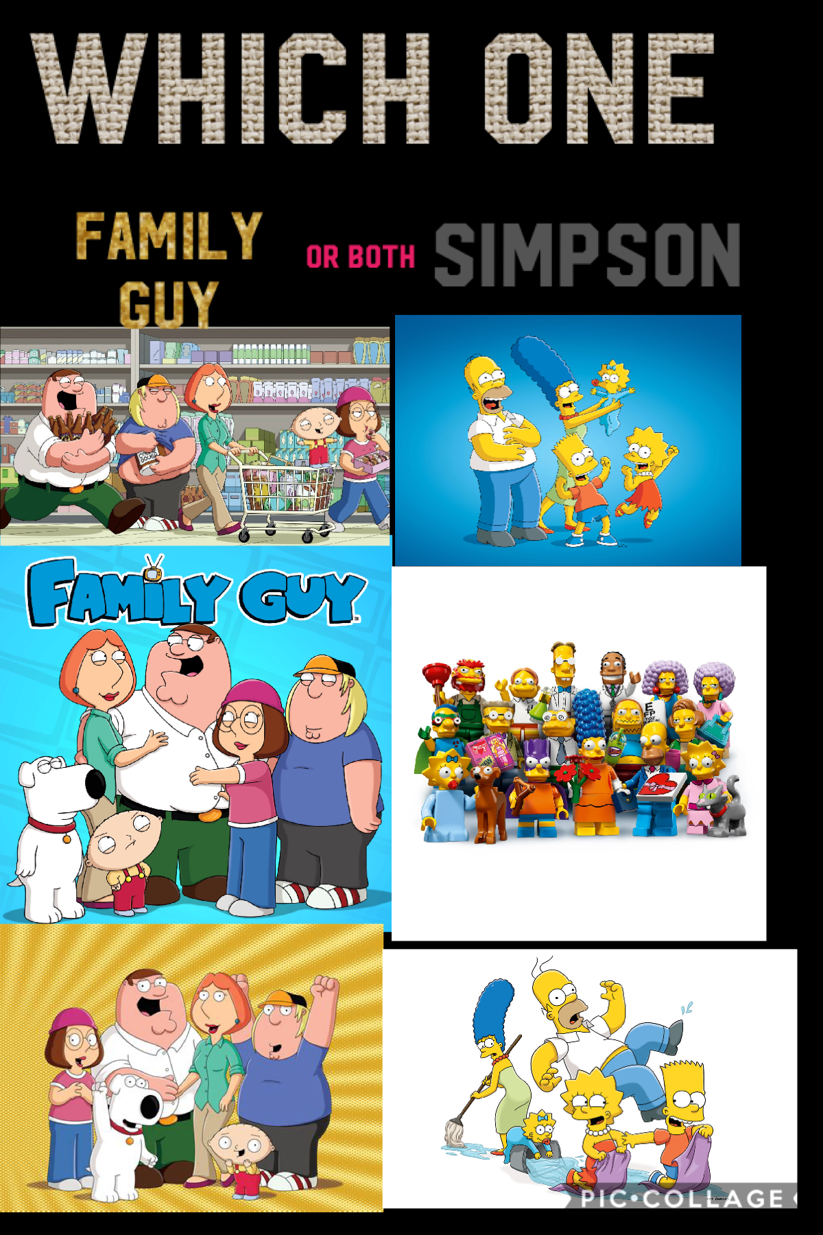 I love family guy and I like simpons 