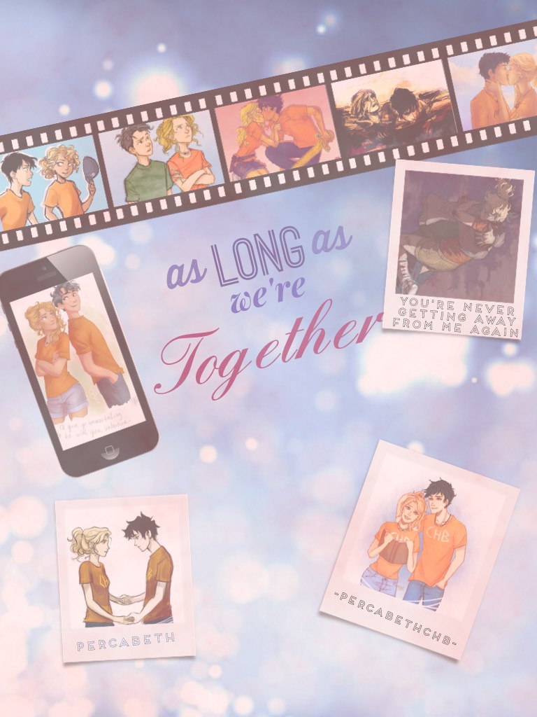 -CLICK-
Collage dedicated to percabeth moments. "as long as we're together" ❤️ "you're never getting away from me again" quotes from HoO series! Also posted on my main, @jmcd12_edits. Plz follow!!!! 