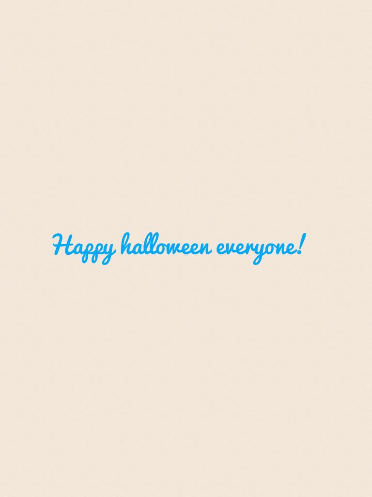 Happy halloween everyone!