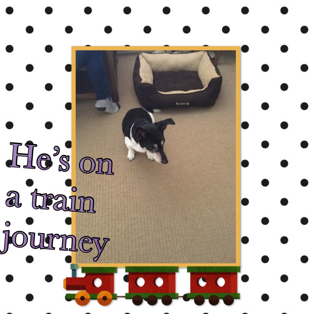 He’s on a train journey 