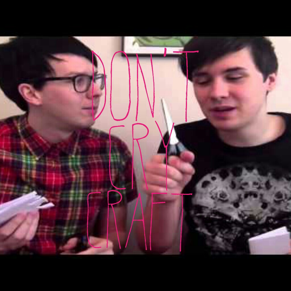 it wouldnt be a dan and phil account without dont cry craft