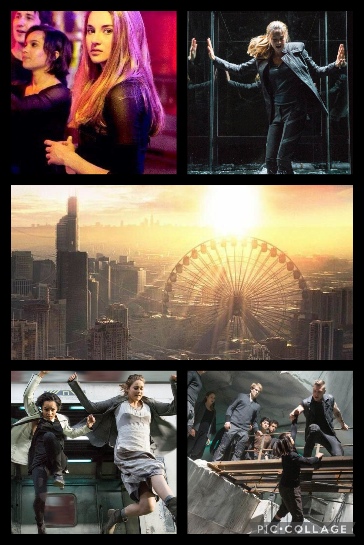 A divergent picture collage