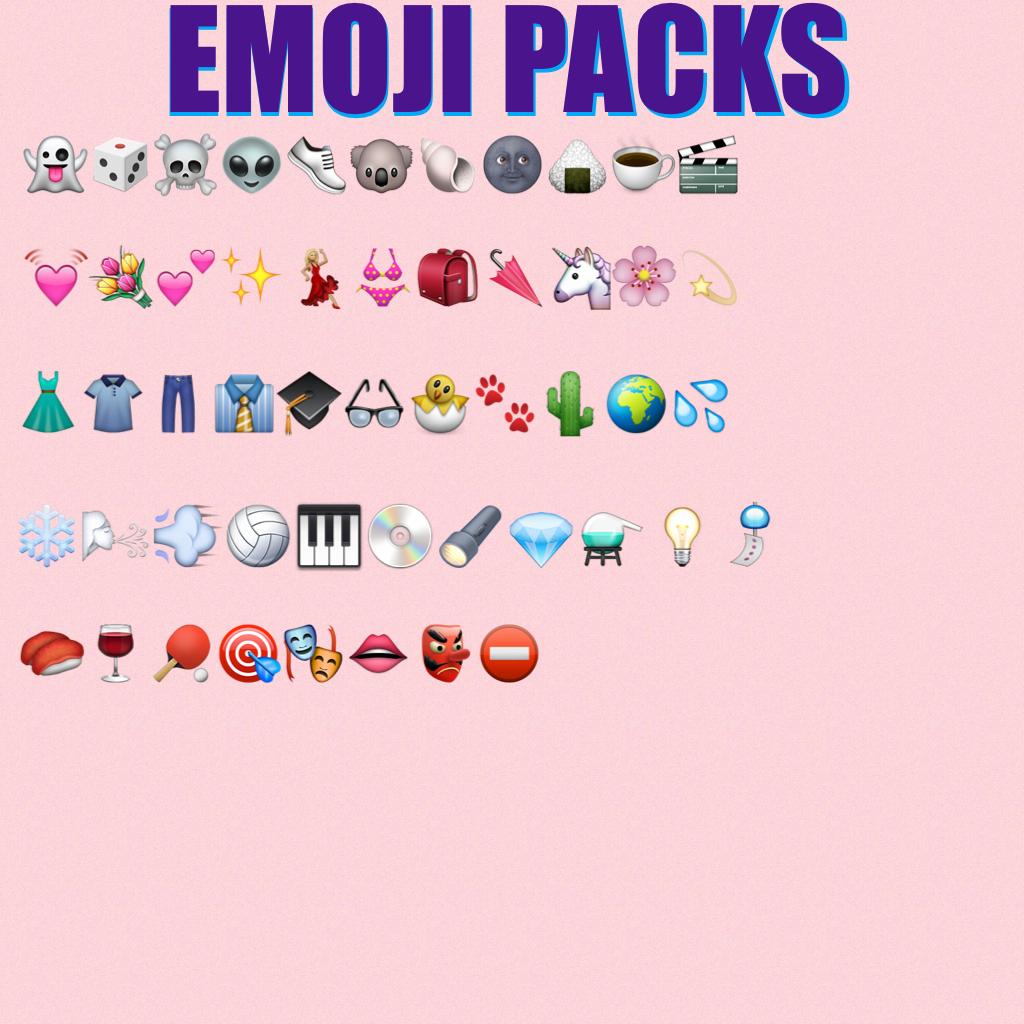 Just some emoji packs, in case you want to know if they go together xx