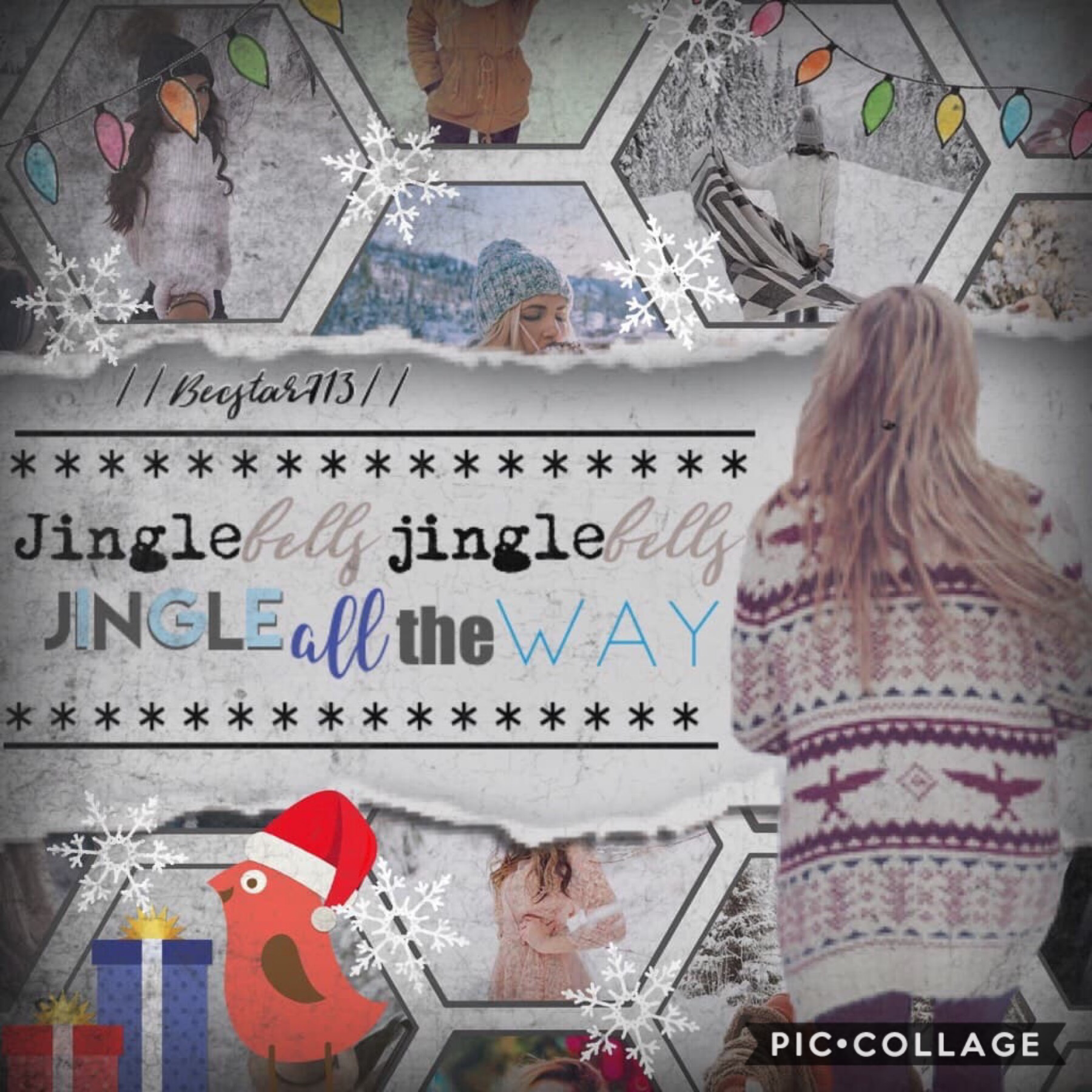 Jingle Bells! Tap the 🔔!
Hi! Sorry I haven’t posted in a while, I’ve been a bit busy🦋💫🌿. This is a premade, it was my entry in to @PicCollage’s contest. I hope to do one more of this theme but I might not have time.