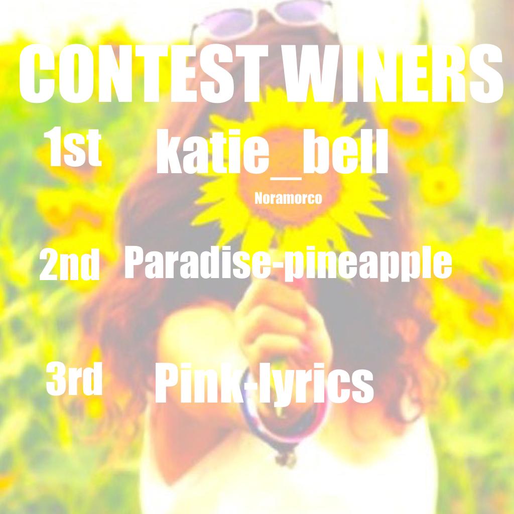 CONTEST WINERS