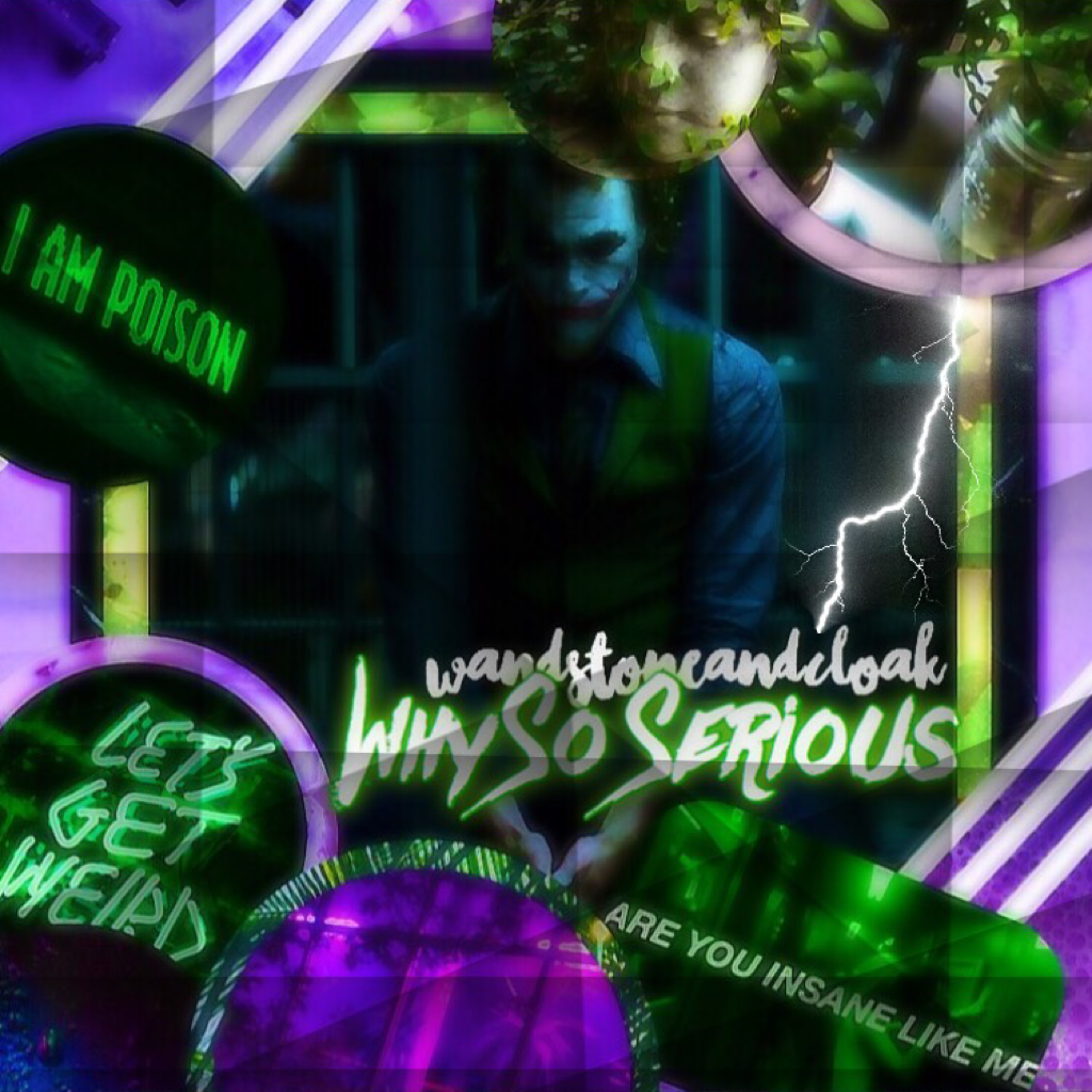 💚Click!:💜
WHY SO SERIOUS?! omfl i lovee comics i've read so many comic books over the years and watched so many movies! the batman ones were by far some of my favorites! i hope you like this crazy edit!