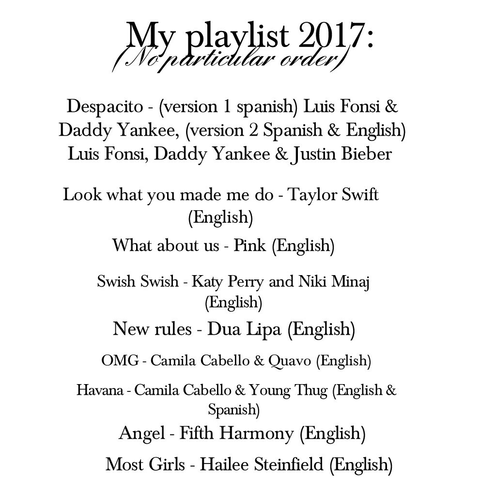 Tap
 
Just some songs I like. 

Remember these are my opinions so please no hate. 
