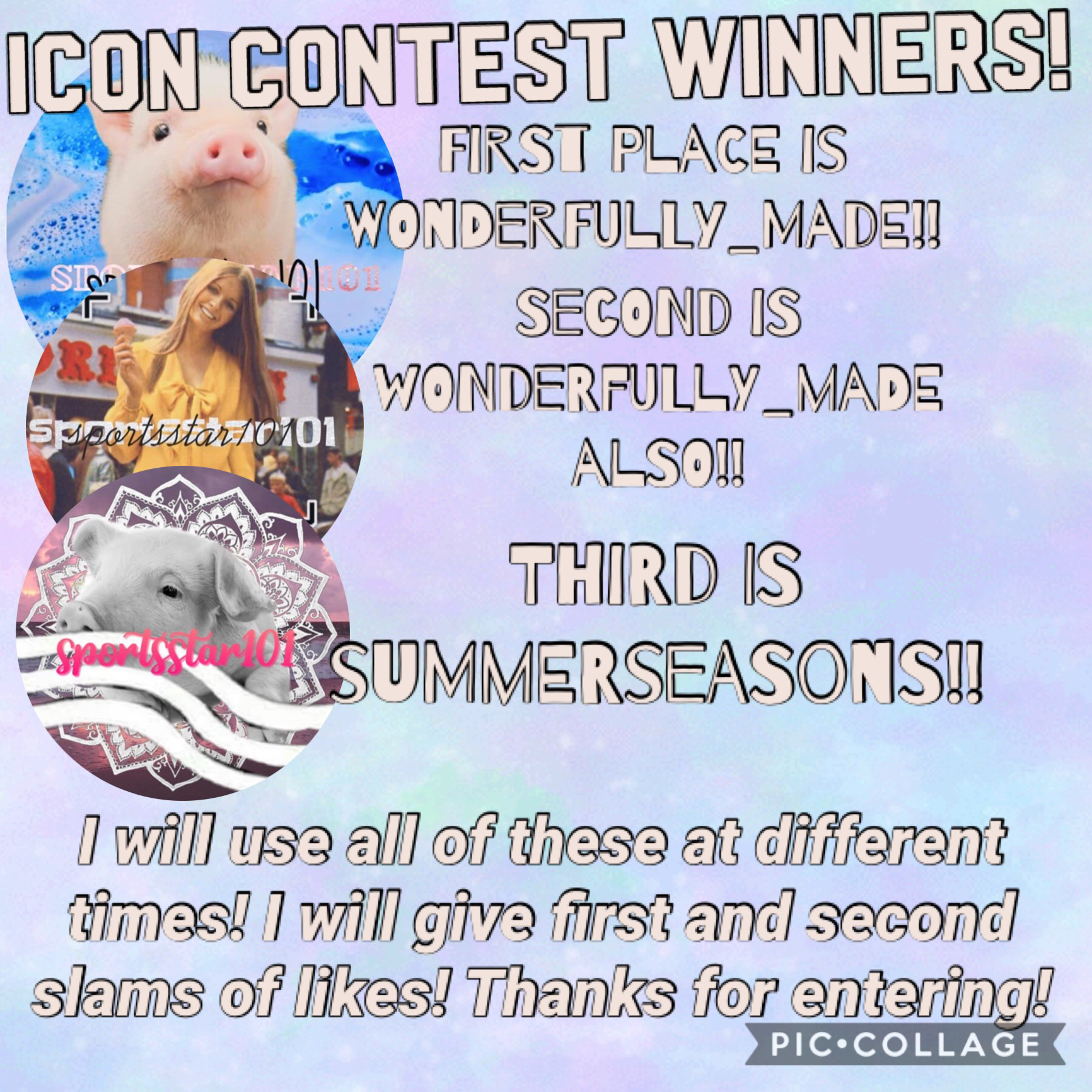 Thank you so much to all of the people who entered!