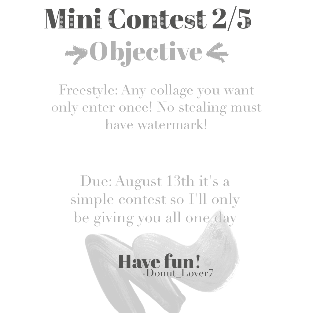 Please enter! Only one entry! :)