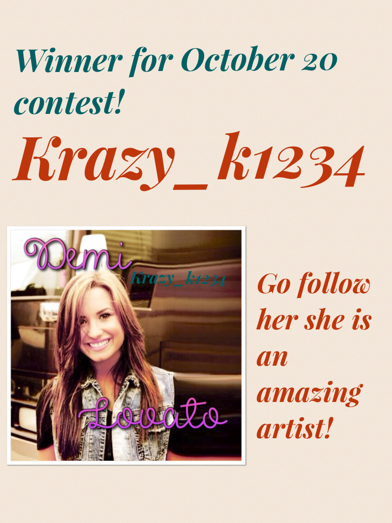 Go follow @krazy_k1234