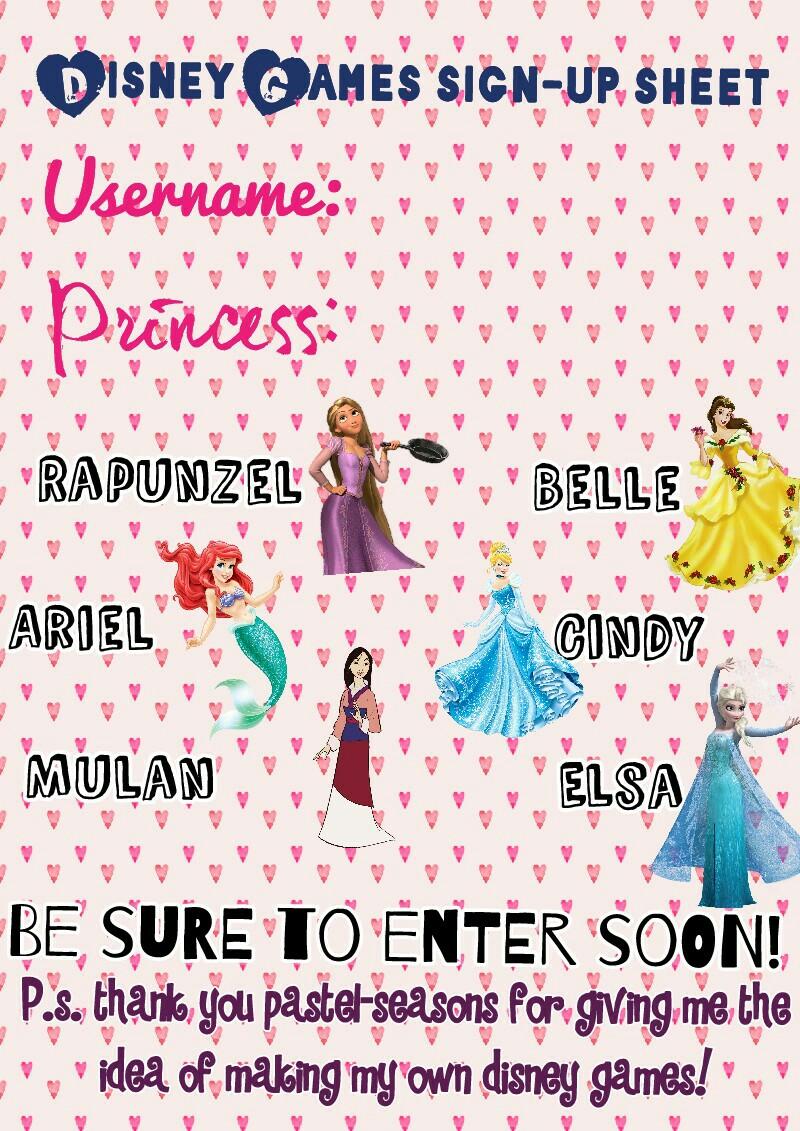 P.s. thank you pastel-seasons for giving me the
idea of making my own disney games! contest be sure to enter!!