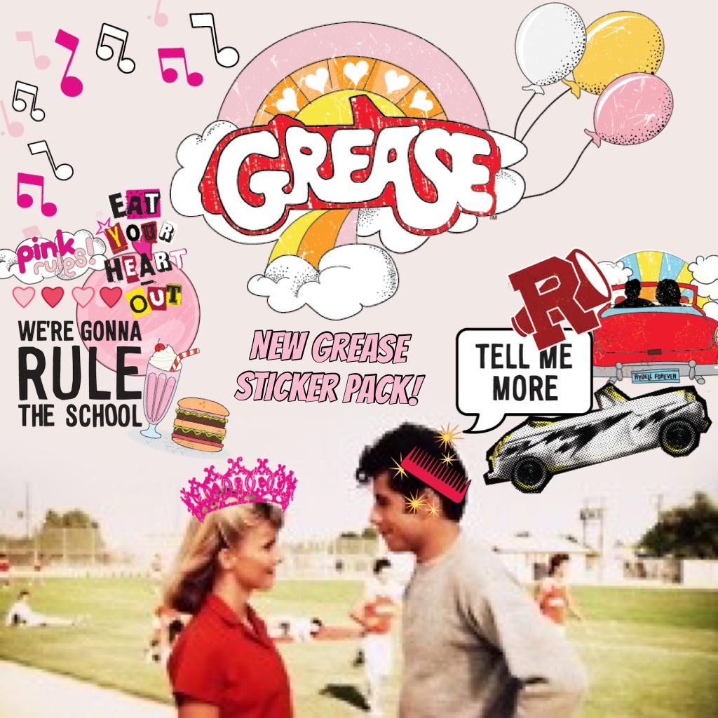 New Grease Sticker pack! Check out all the accessories!