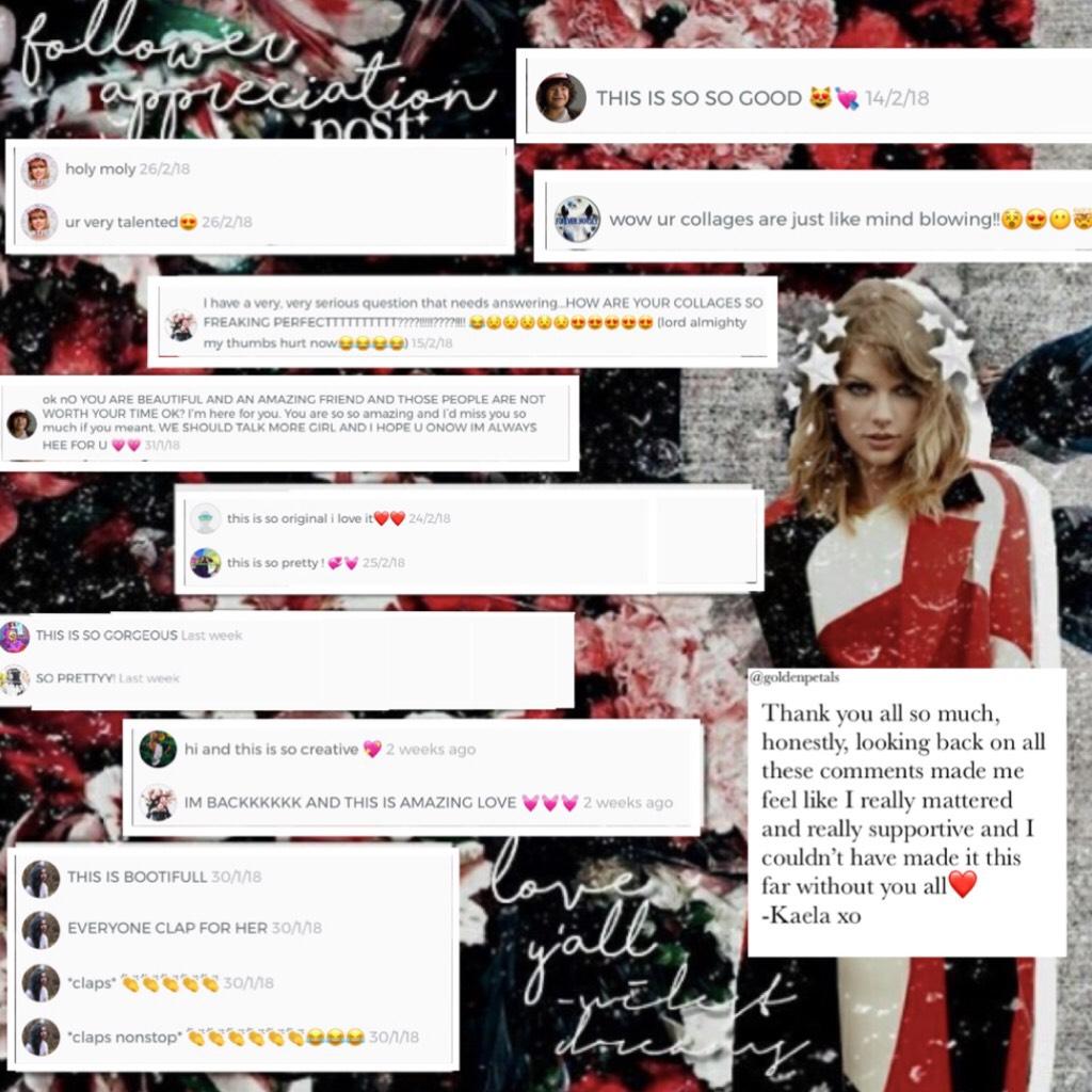 t a p. . .❤️
I can’t even thank you all enough or explain how happy these comments made me feel. These are just some of the amazing people I have met❤️
Sorry for being inactive but..IM GETTING MY PHONE BACK TOMORROW!! So I’ll post more❤️
A special thanks 