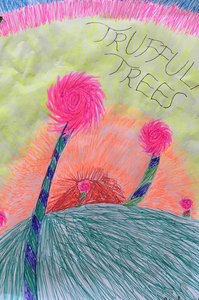 Pen Drawing of Truffula Trees