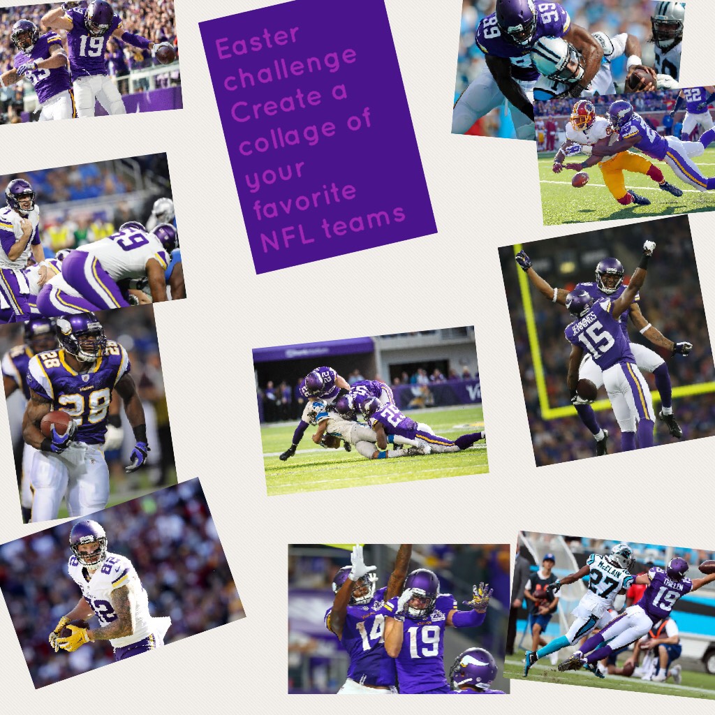 Easter challenge 
Create a collage of your favorite NFL teams