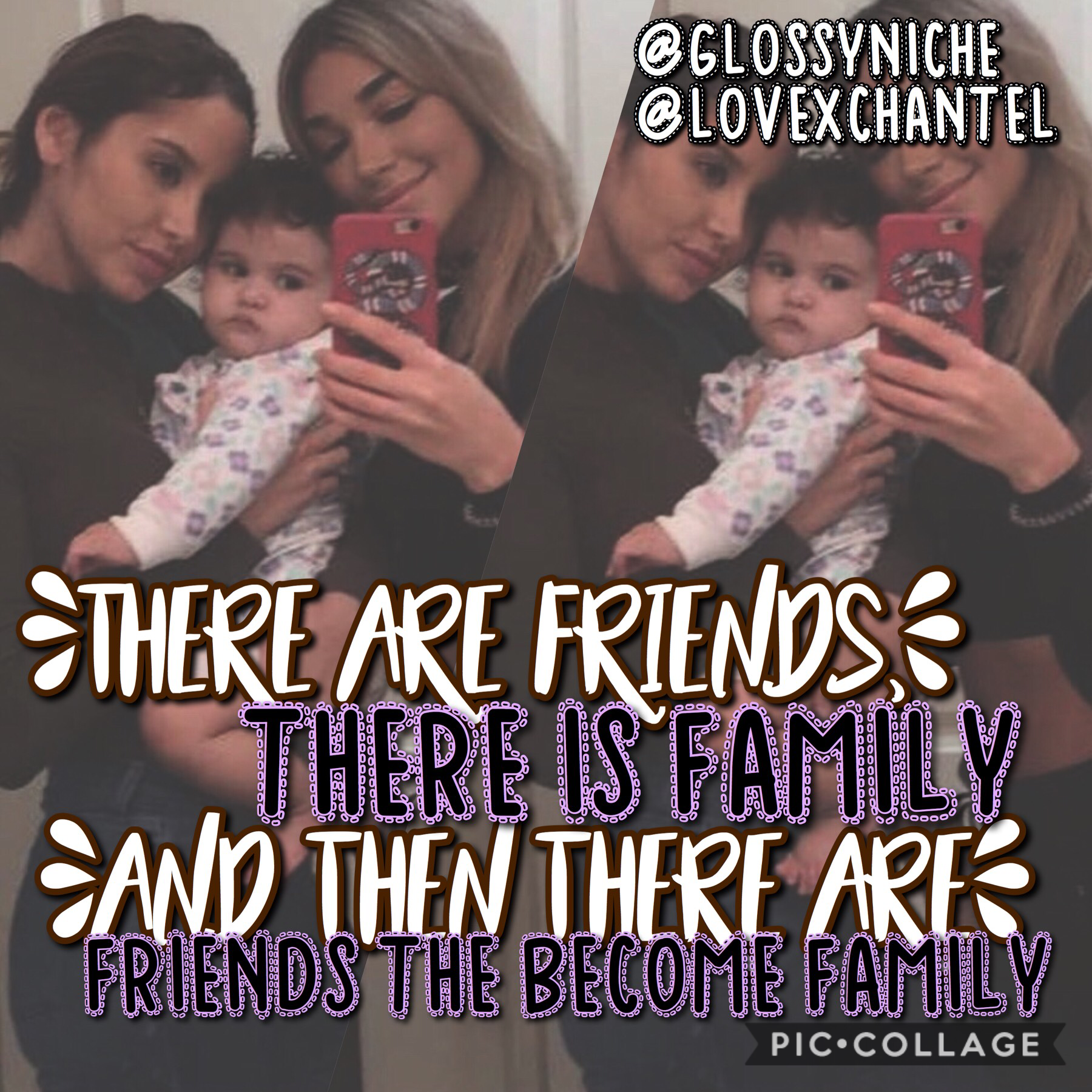 tap😍


This was a collab with my bestie @glossyniche she did the text and I chose the picture and did the collage. I love how it turned out!!!

quote-there are friends, there is family,and then there are friends that become family.😍