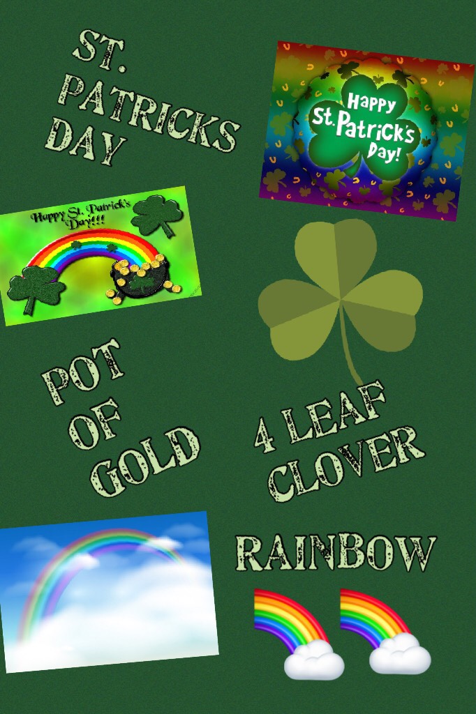 Happy st.pattys day hope you all had a good day wish you all liuck