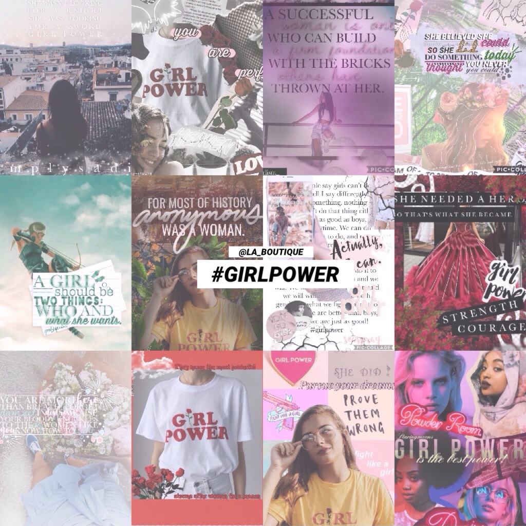 #GirlPower 💓 [CLICK]
This is a little "put-together" of a few of the many wonderful #GirlPower collages made by other users !! Wish I could've fitted them all in, but unfortunately I couldn't 🌷☀️ Thanks so much everyone xx