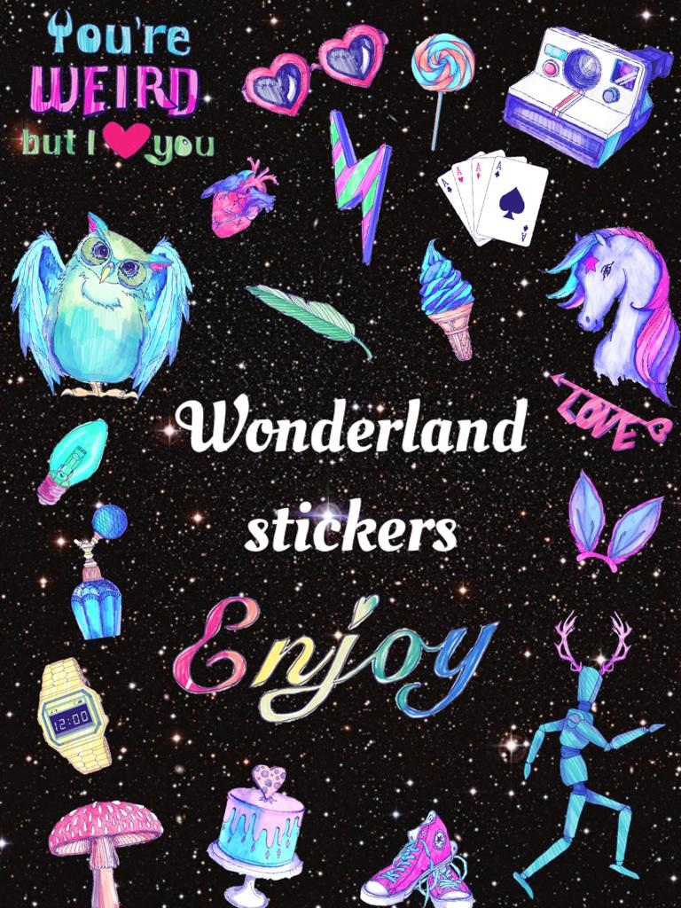 Wonderland stickers