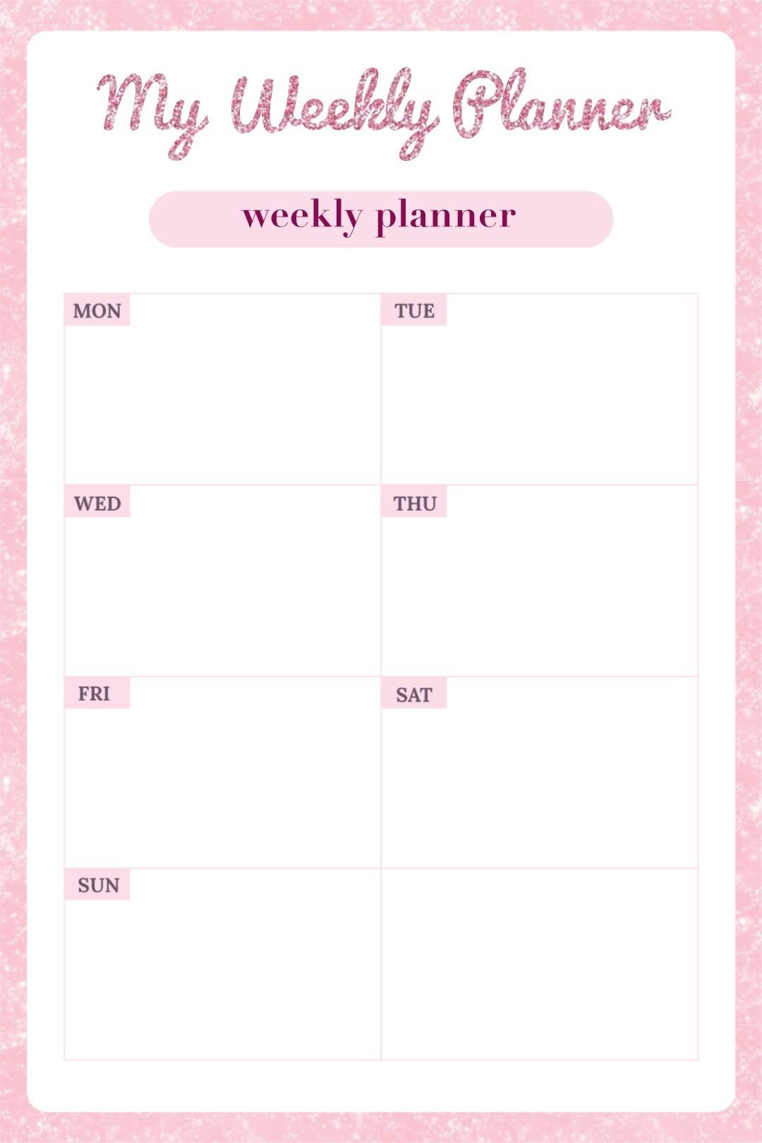 weekly planner 2021