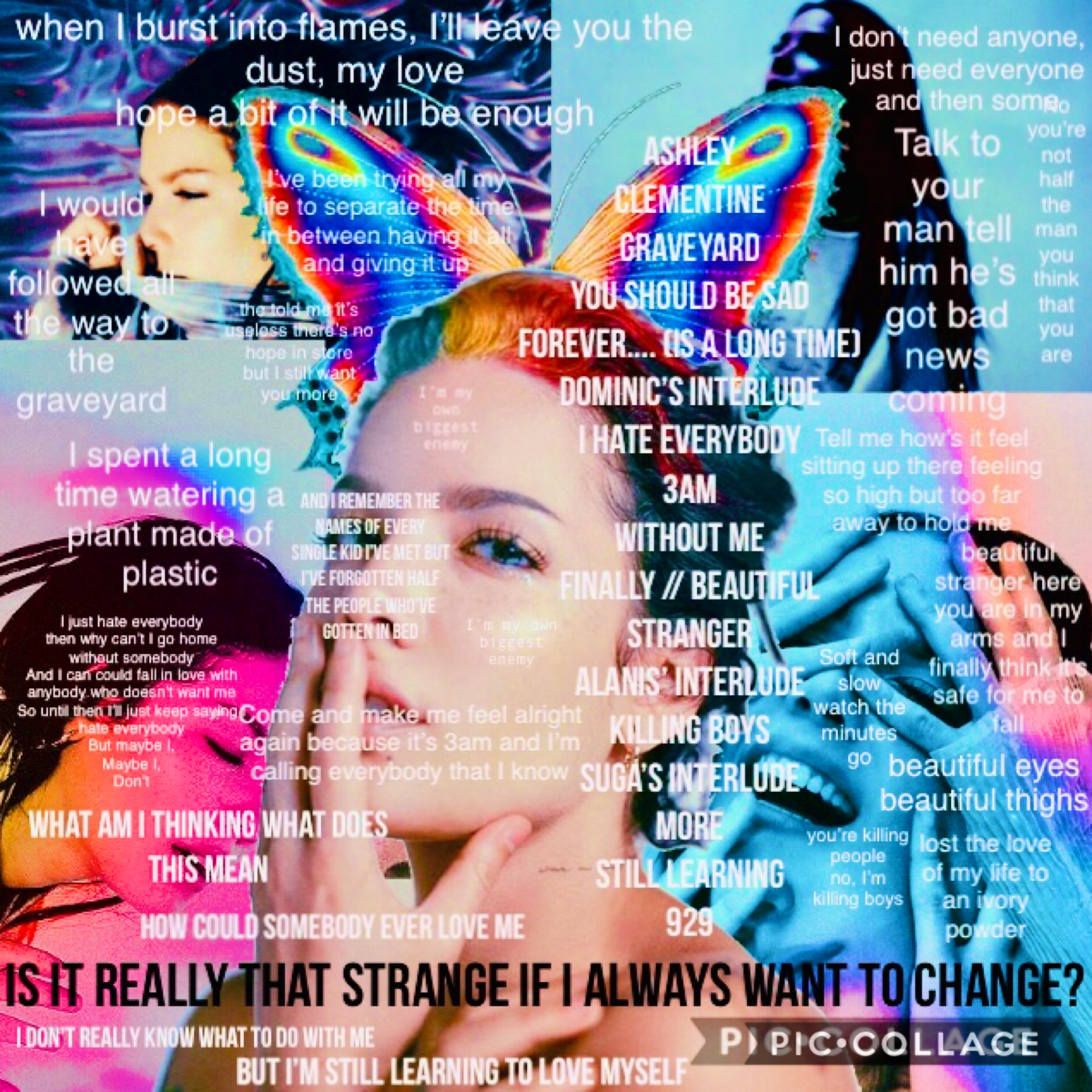 ✨ MANIC — TAP ✨
Hi guys!! I know this is kind of chaotic but I wanted to really capture the essence of the album. This is album is so gorgeous and I think that Halsey made it gorgeous lyrically and vocally. You can tell that this is her most diverse and v
