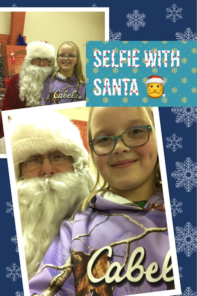 Selfie with Santa 🎅 me and my BFF, INSPIRATION     Both got a selfie with him it was sooo awesome it was hilarious!
