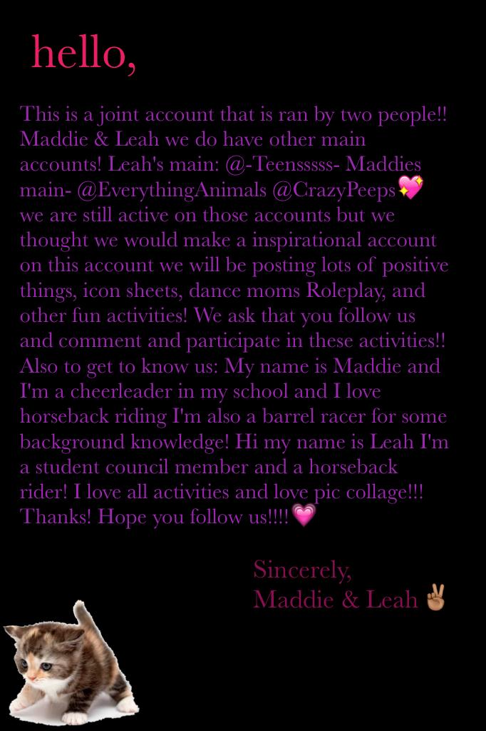 btw Maddie posted this!! hello everyone!!✌🏾️🐶