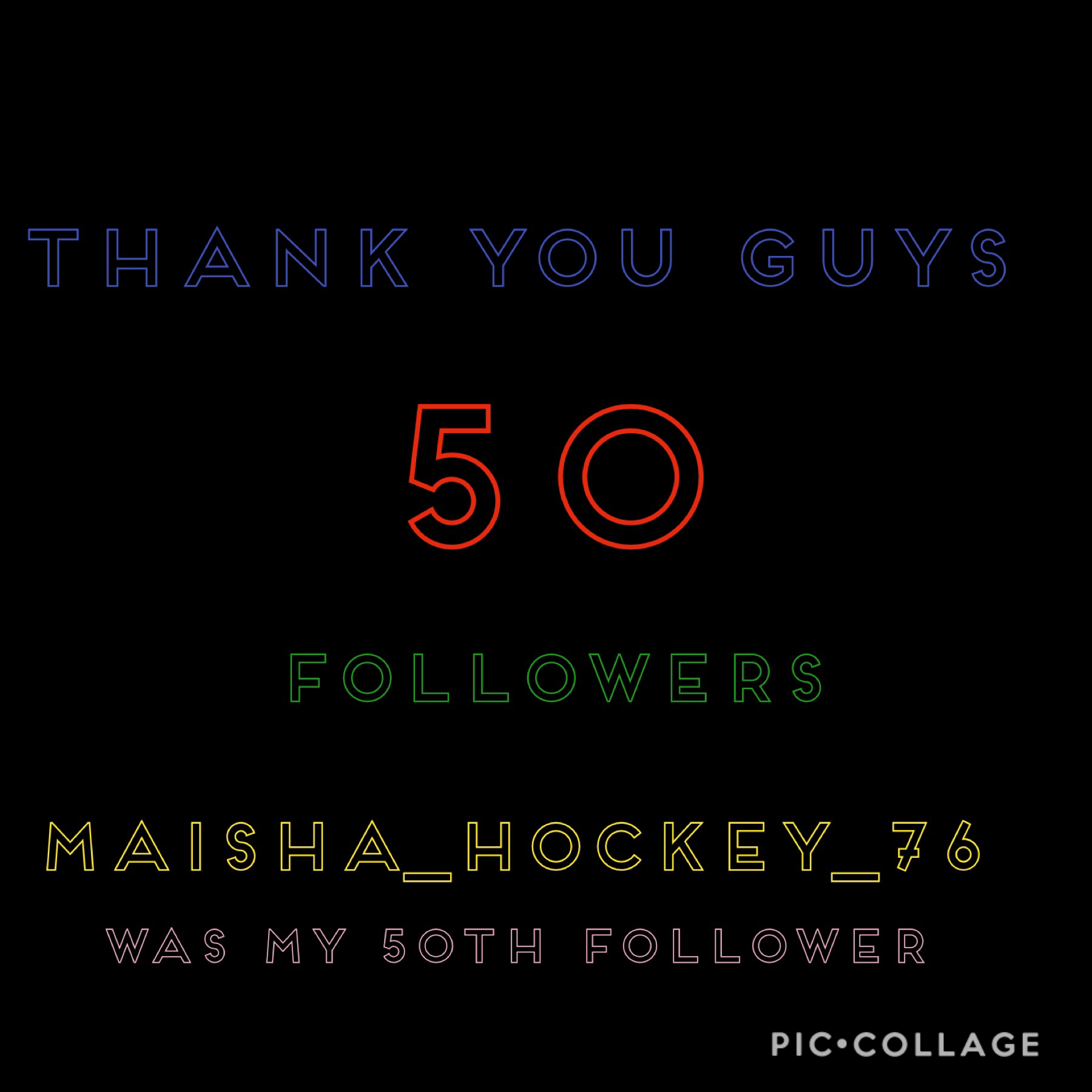 50 followers thanks for following me!🤩