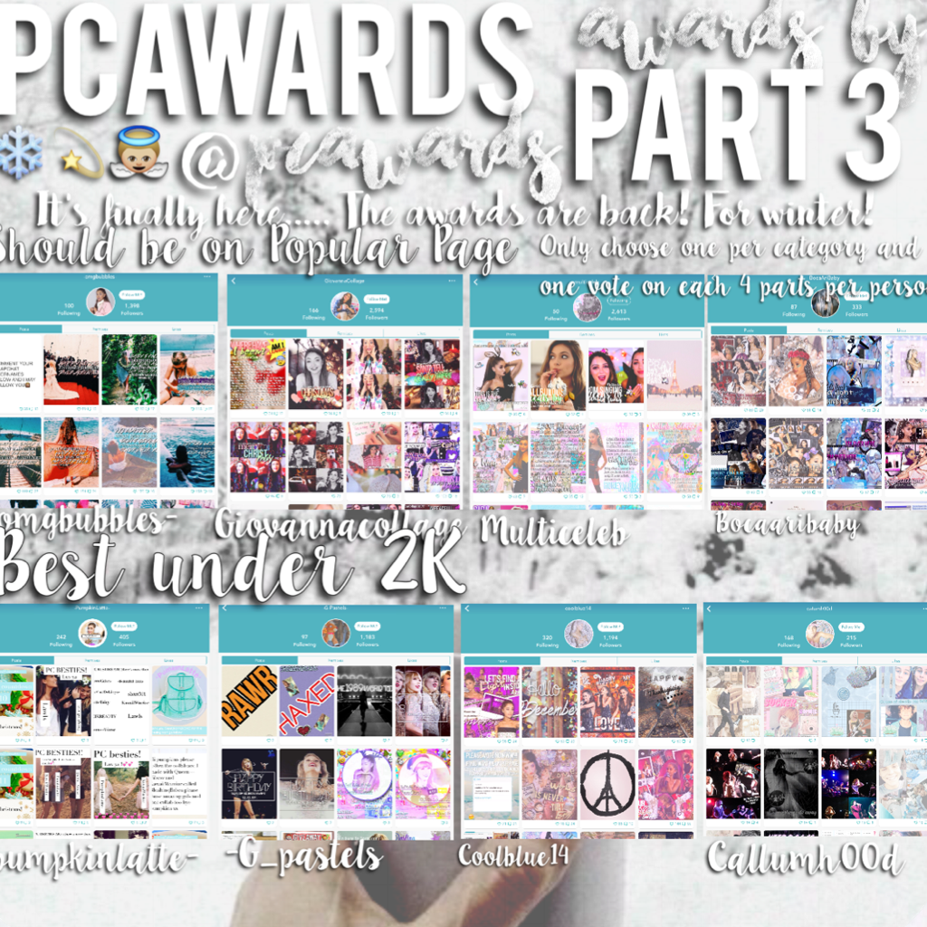 Hey🙊I'm Back with a new award show🌟Make sure to enter all four parts😚 3/4