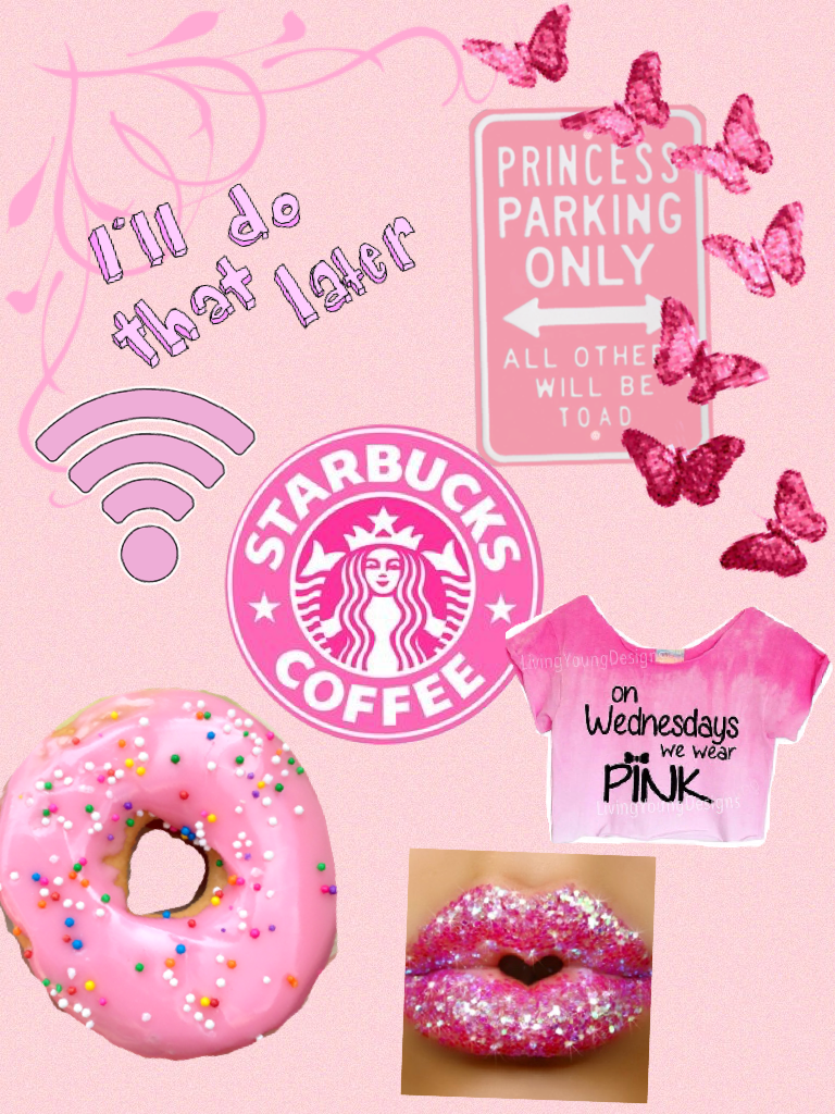 If your favorite color is pink the you will like everything on this pic collage! Am I right?
