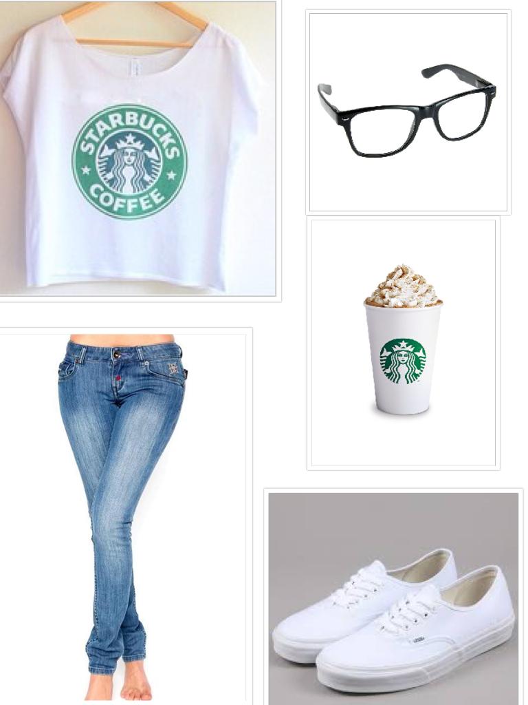 "Starbucks coffee outfit"
