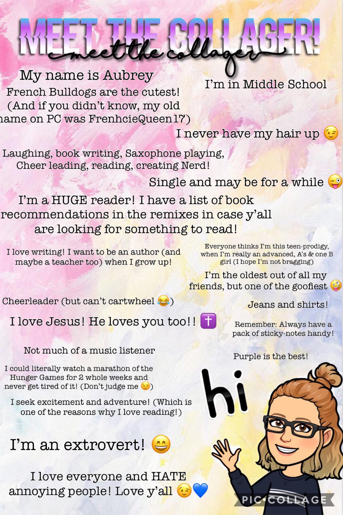 Fun facts about me! I know it’s SUPER detailed...but heck, life’s a journey! Look in the remixes for some book recommendations! 💙