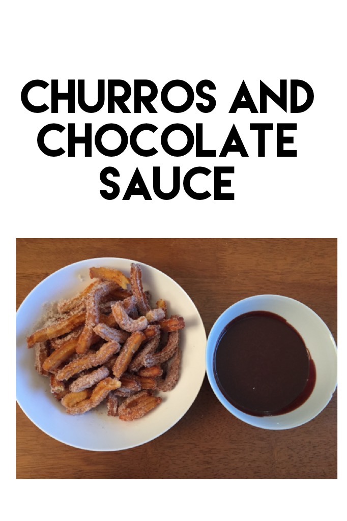 Churros and chocolate sauce