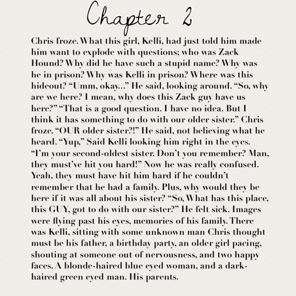 😃📖Tappy!

Five likes for Chapter 3! Sorry it’s so short I had to stop. Anyway hope you enjoy!
Qotd: who is your favorite female villian (DC)?
Aotd: no idea probably Lisa Snart... from the Flash. 