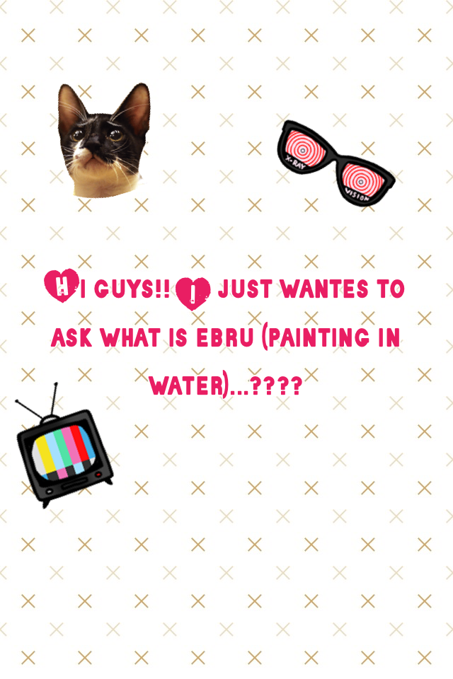 Hi guys!! I just wantes to ask what is ebru (painting in water)...????