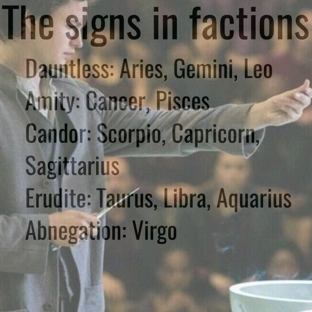 🔪The signs in factions🍵
