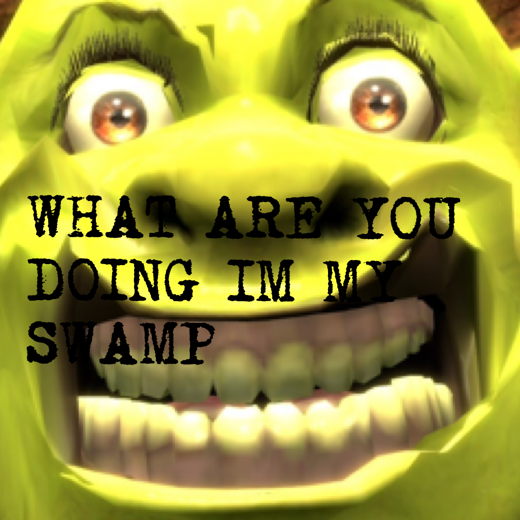 WHAT ARE YOU DOING IM MY SWAMP