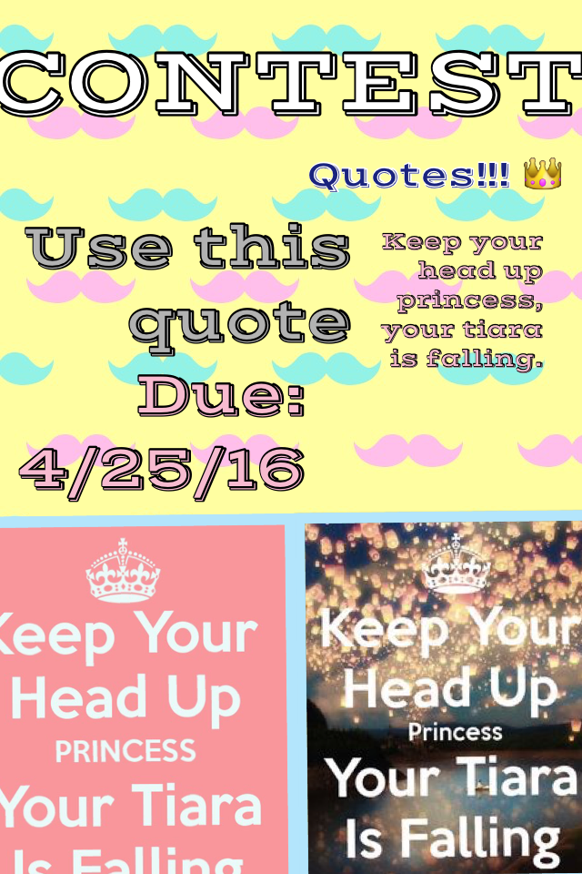 CONTEST ⬇️⬇️⬇️
I absolutely love this quote and i use it alot.  💗👑👑