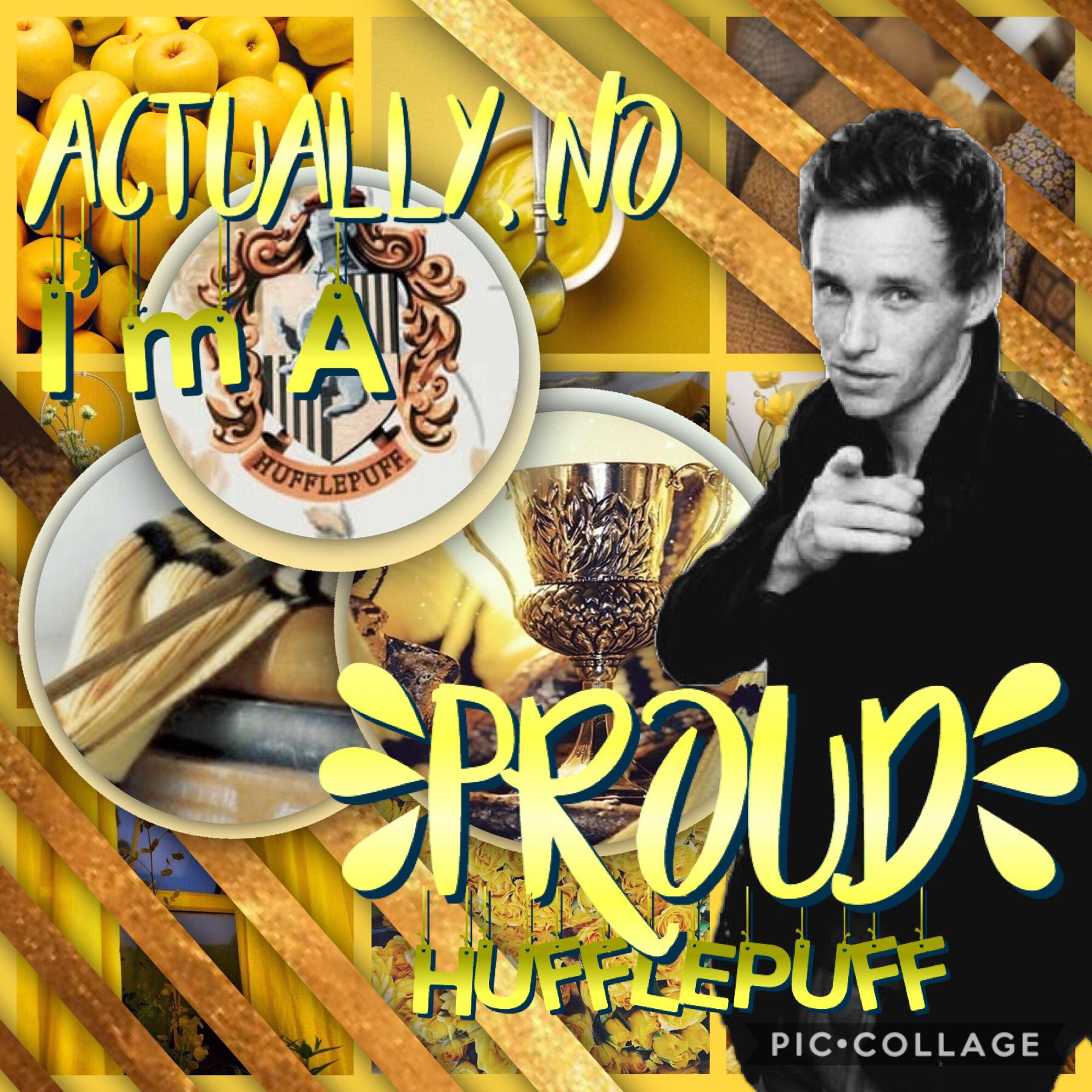 💛Tap💛

Who wouldn't be proud to be a Hufflepuff?!

QTOD: What hogwarts house do you believe you should be in and why?

AOTD:  I think I could be in either Slytherin or Hufflepuff.  I have characteristics of both, although most people don't see me as being