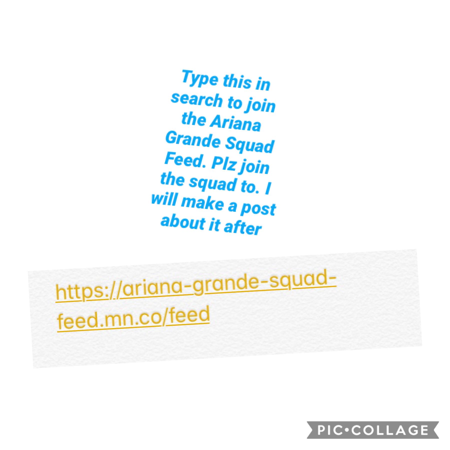 Tap



Plz join the Ariana Grande Squad!!!  First join the feed. So we can post all about Ari!!! I will make a post about the squad soon!!! Join after my next post!!!