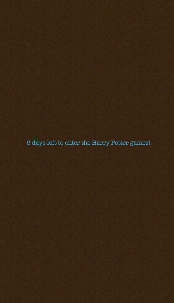 6 days left to enter the Harry Potter games!