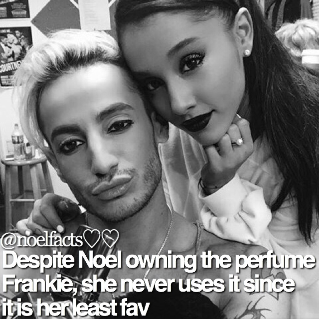 heyy back with another post, I haven't smelled Frankie but everyone says it smells horrible so it probably is 💀😂😂 QOTD: least fav perfume by Ariana? AOTD: I've only smelled slc,slc limited,ari but if I had to choose a least fav limited ❤️❤️😇