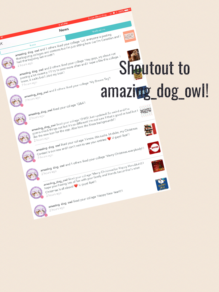 Shoutout to amazing_dog_owl! Thx so much for the spam! And thx for choosing me as the winner of ur icon contest!