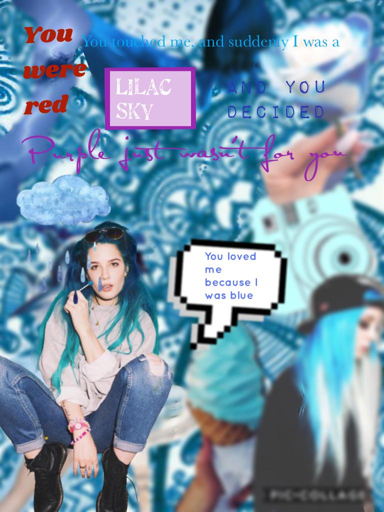 Hey guys! I have started to grow an obsession with Halsey, and I really liked how this turned out, so I will post more lyric collages(?) and I would do edits with lots of pictures of Ariana grande etc but I'm not very good at them. Have a great day! 💕✌️️❤