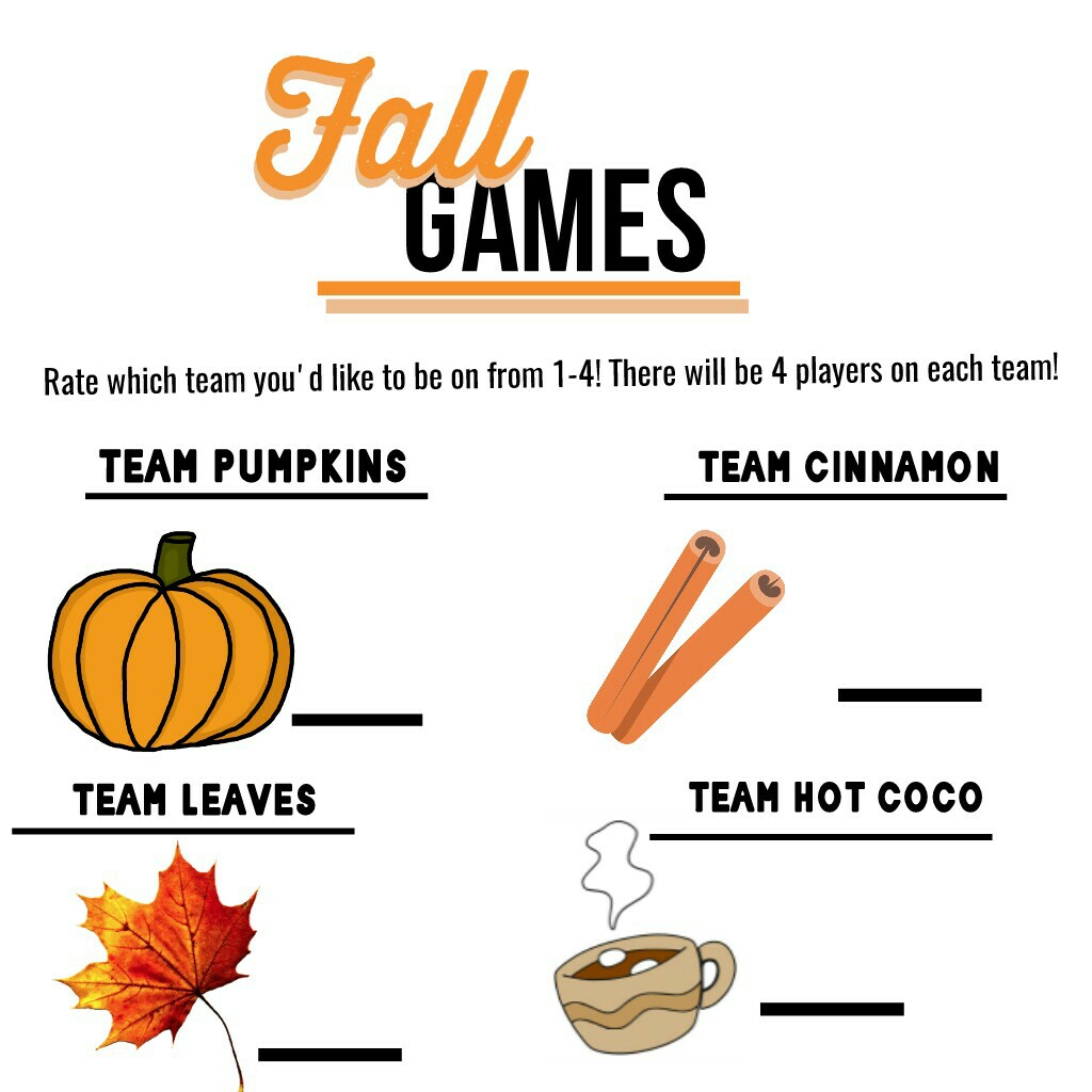 Fall games! 🍁🍂☁ please enter! Ya know.. before fall ends 😂