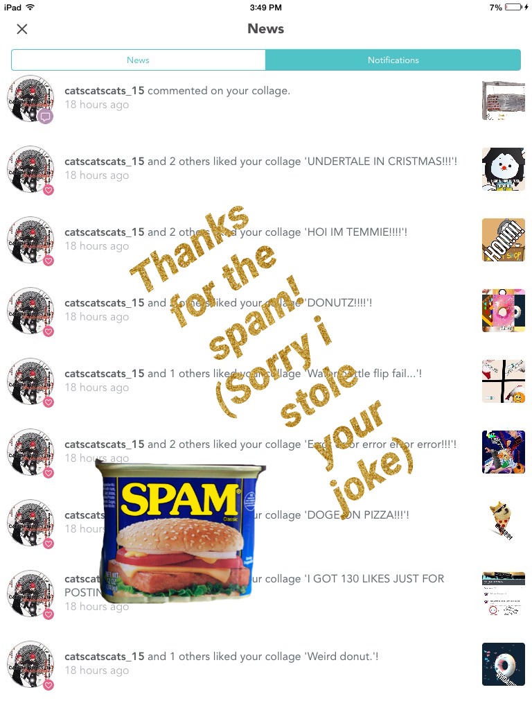 Thanks for the spam!
(Sorry i stole your joke)