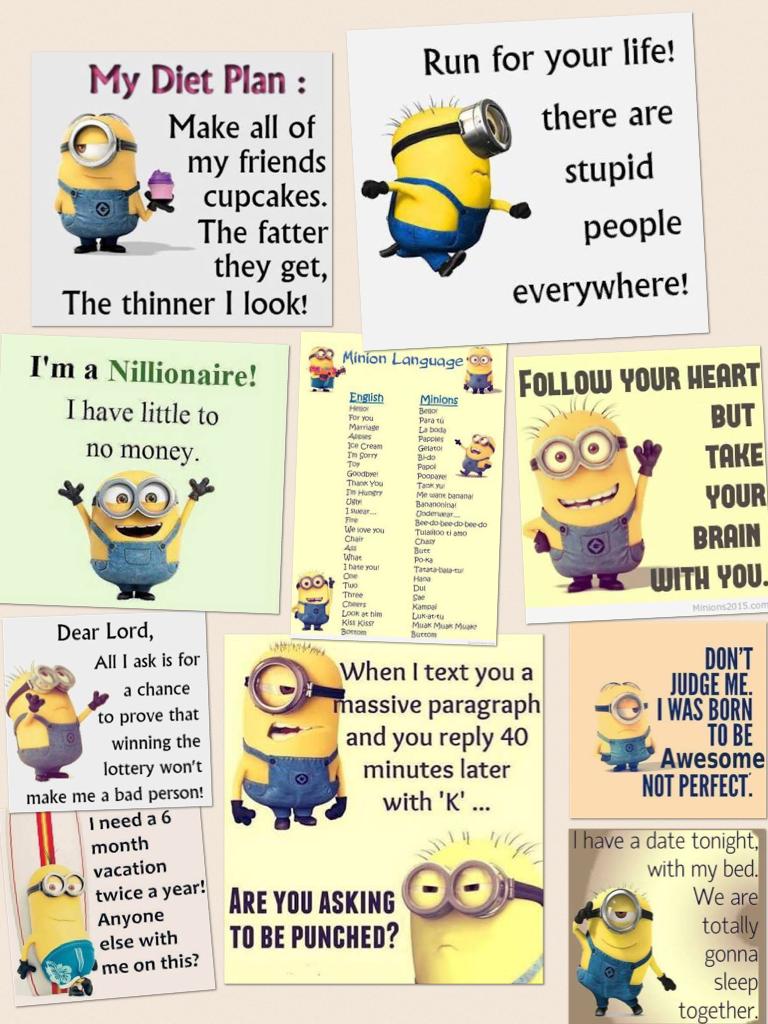 I <3 heart minions and quotes